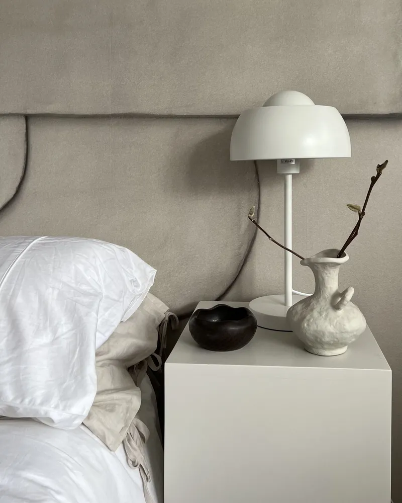 Metal Table Lamp Blanc pur SENETTE en mélaminé haute résistance