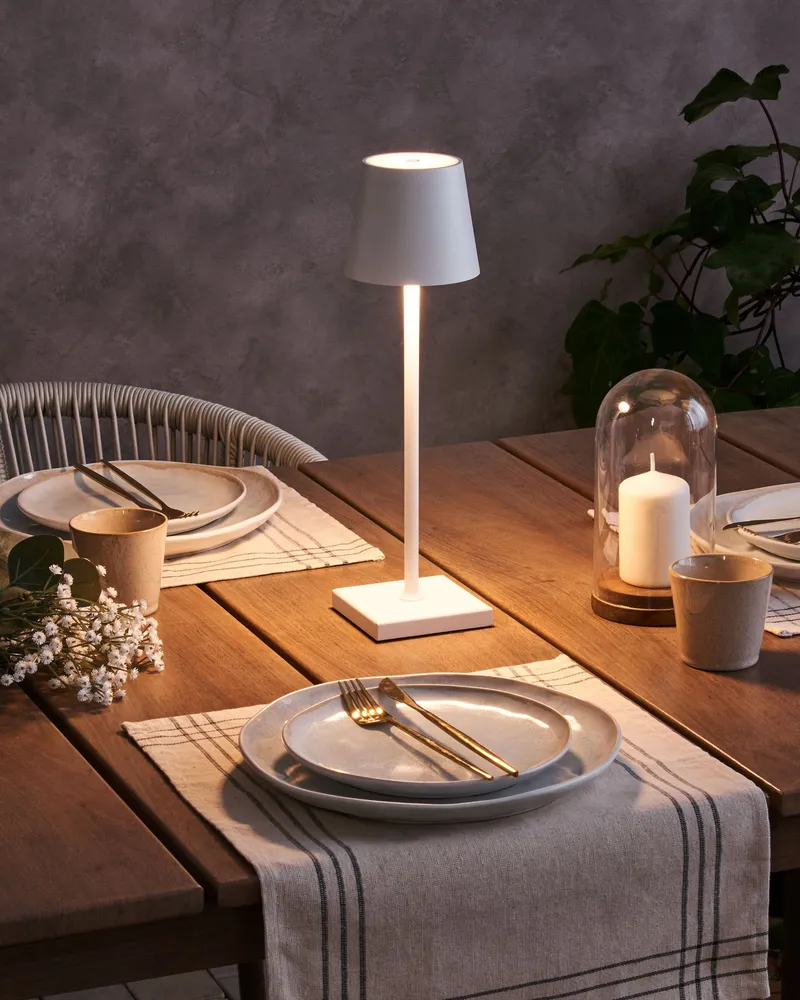 Mobilier de Bureau Premium Wireless Metal Table Lamp Blanc pur BACEIRO