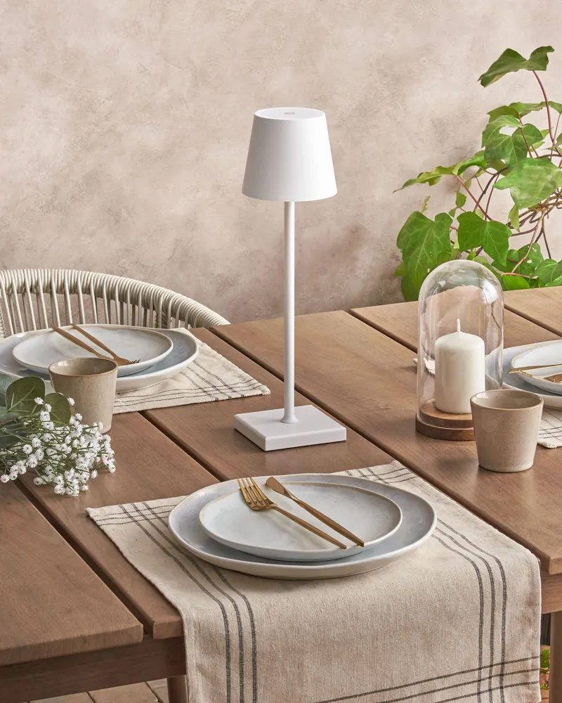 Mobilier de Bureau Premium Wireless Metal Table Lamp Blanc pur BACEIRO