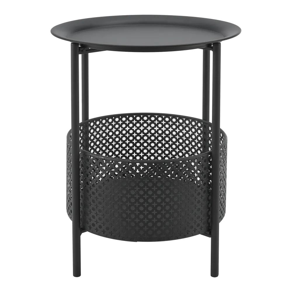 Petite table ronde métal 45 x 35 cm noir 03_0008545 | Stable et robuste |
