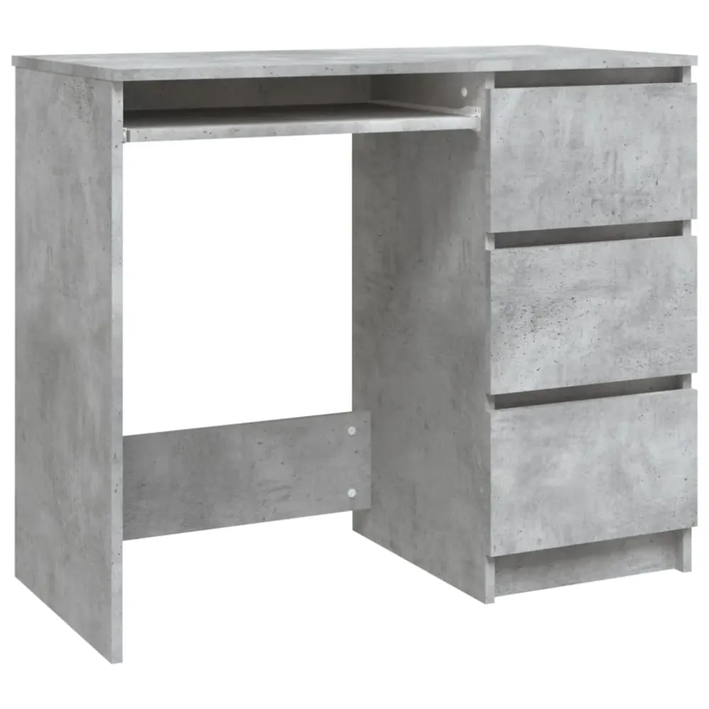 Plan de travail ergonomique Bureau table poste de travail meuble d'ordinateur informatique étude 90 x 45 x 76 cm bois d’in...