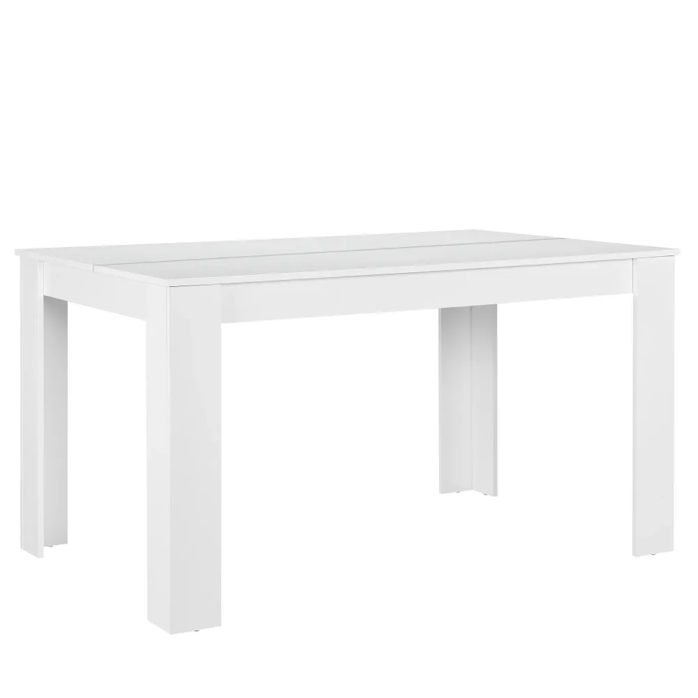 Plan de travail ergonomique Table de salle à manger bureau costaud blanc 140 x 90 cm 03_0004253