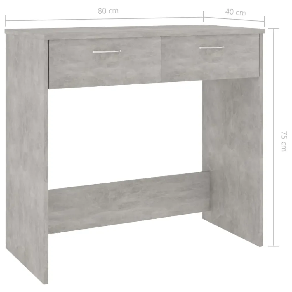 Surface de travail antidérapante Bureau table poste de travail meuble d'ordinateur informatique étude 80 x 40 x 75 cm bois...