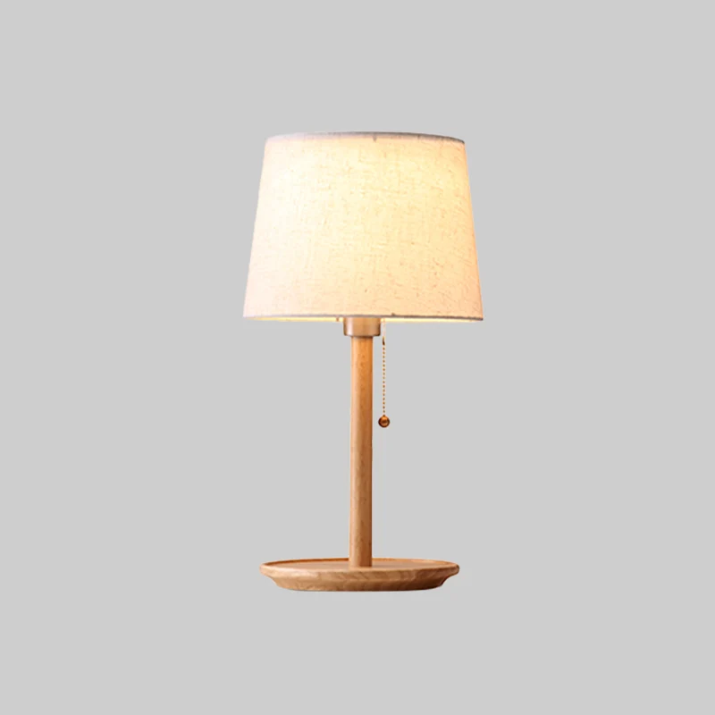 Surface de travail antidérapante Lampe de table conique à 1 tête, petite lampe de bureau en tissu moderniste en rouge marr...