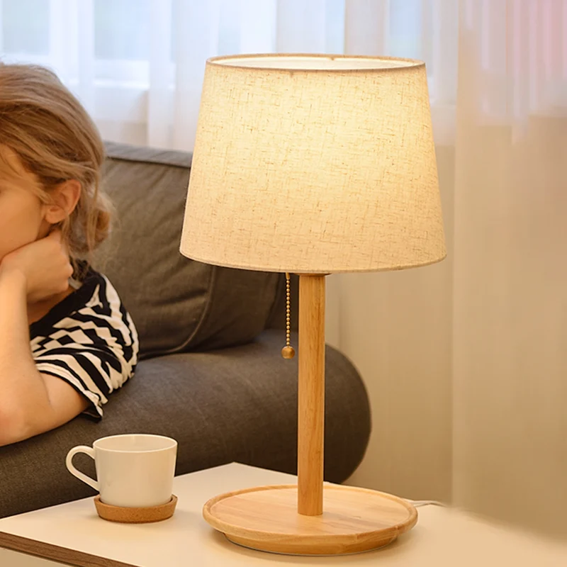 Surface de travail antidérapante Lampe de table conique à 1 tête, petite lampe de bureau en tissu moderniste en rouge marr...