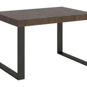 Table extensible 90x140/244 cm Tecno Noyer cadre Anthracite avec certificat PEFC