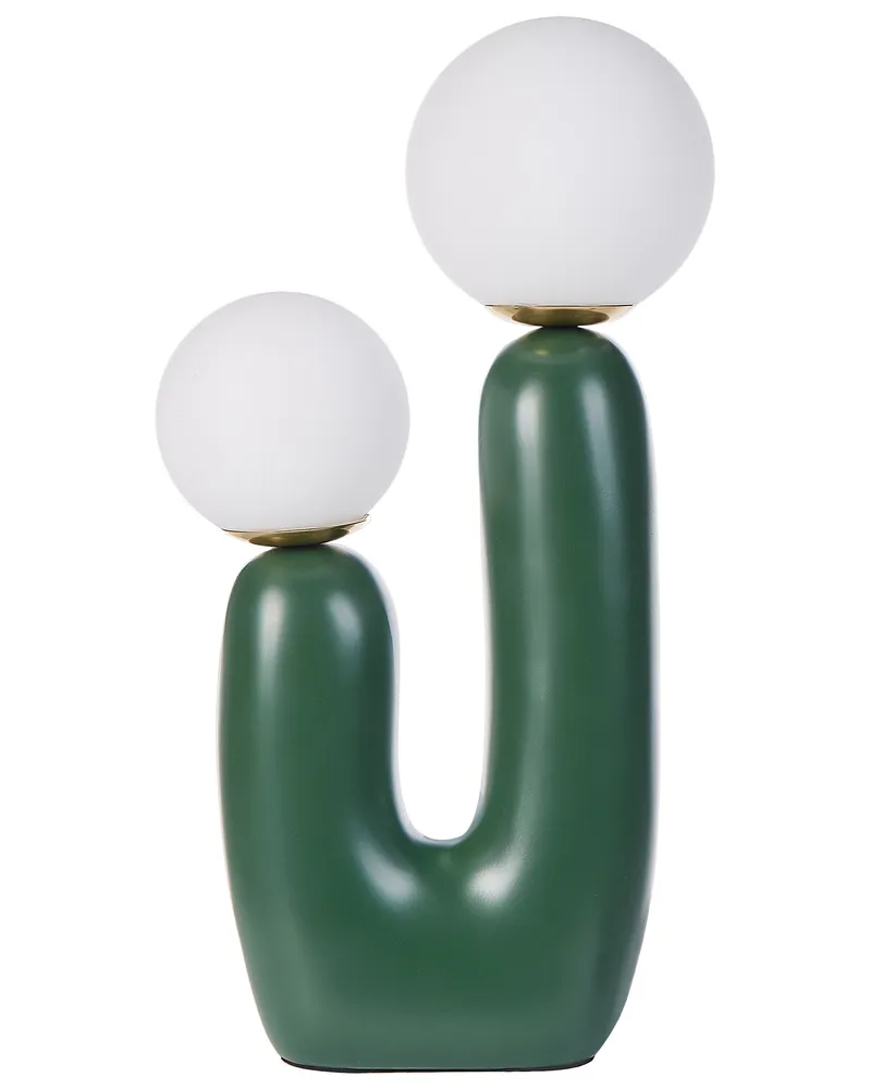 Table Lamp Vert êt TULUN avec plateau en chêne massif