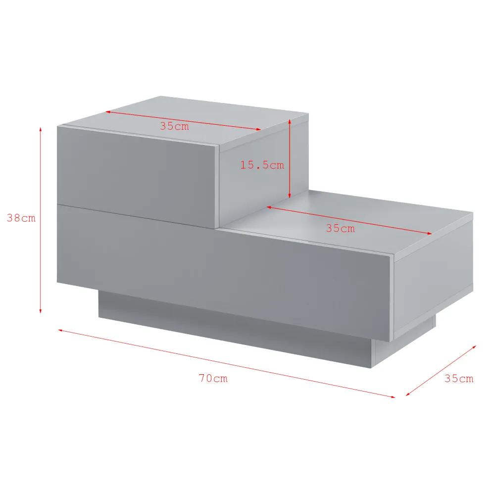 Table de nuit élégante meuble de rangement polyvalent commode stylé petit tiroir côté gauche capacité de charge tiroir 8 k...