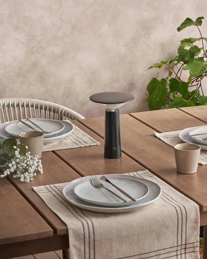 Table de travail modulable Tafellamp draadloos zwart LEVIRA
