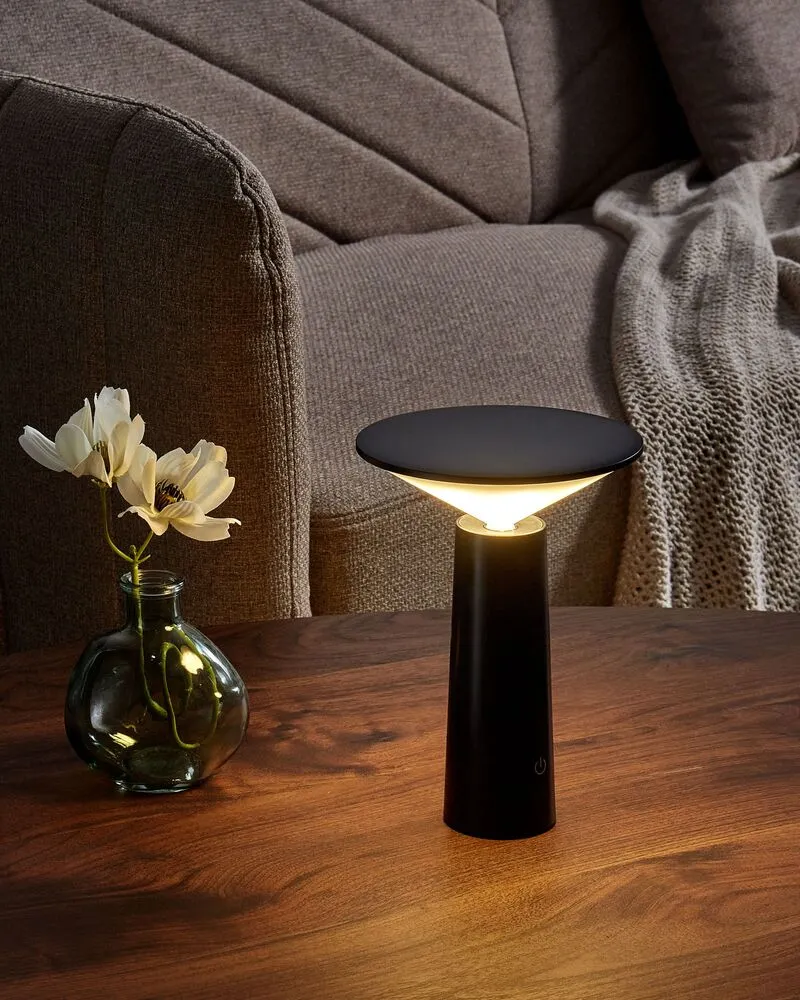 Table de travail modulable Tafellamp draadloos zwart LEVIRA