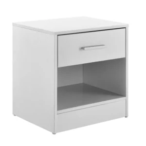 Bureau assis-debout Table de chevet nuit tiroir aggloméré mélamine 38 cm blanc 03_0004202