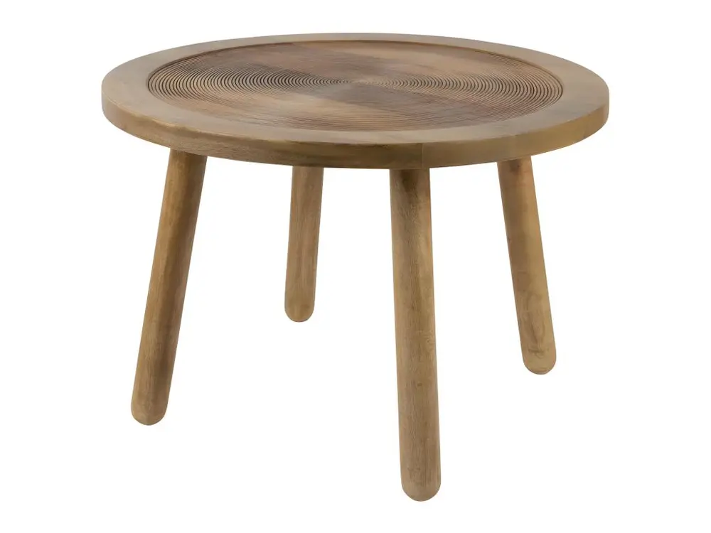 Dendron - Table d'appoint ronde bois ø60cm - Couleur - Bois net