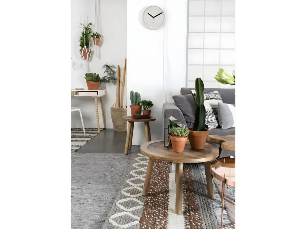 Dendron - Table d'appoint ronde bois ø60cm - Couleur - Bois net