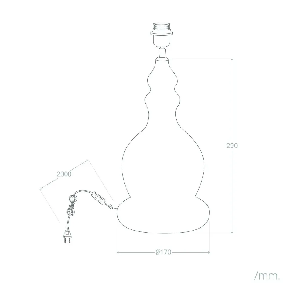 Lampe de table Jara ILUZZIA Terracotta diamètre 300 mm avec certificat PEFC