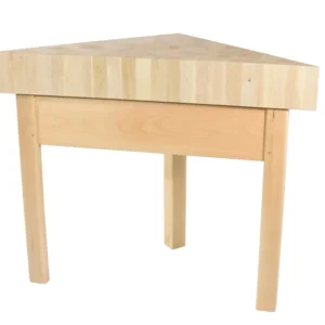 Meuble billot design "La table triangulaire" avec revêtement résistant aux taches