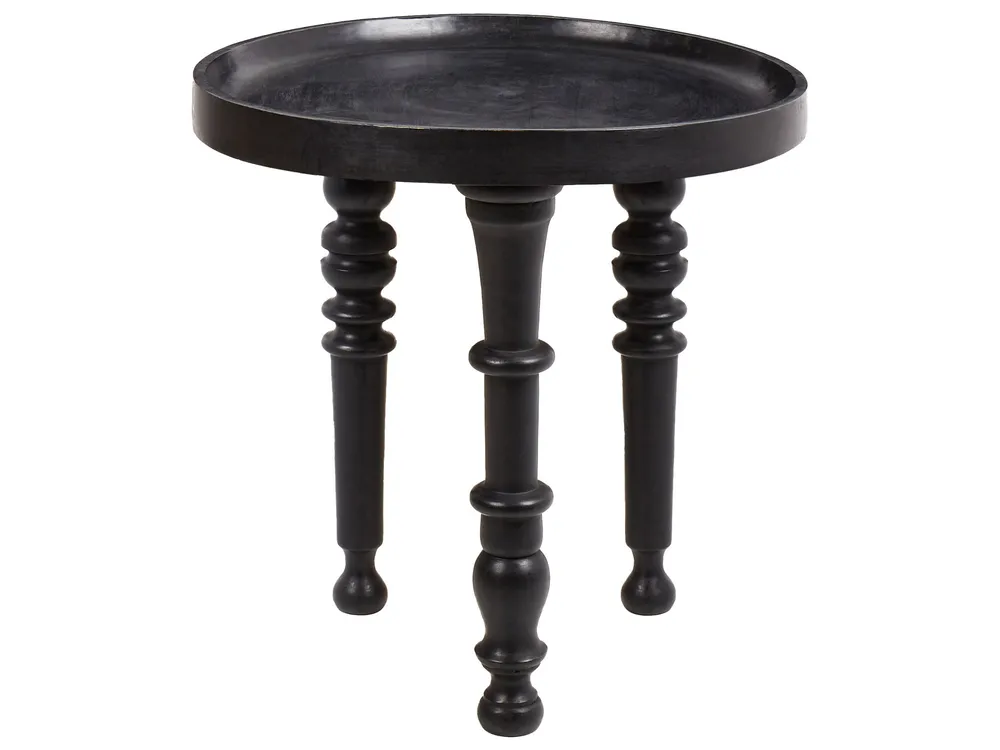 Plan de travail ergonomique Table d'appoint en bois de manguier noir LEETON