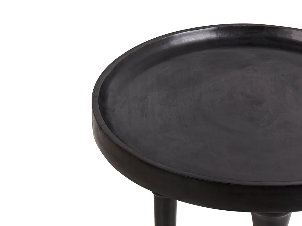 Plan de travail ergonomique Table d'appoint en bois de manguier noir LEETON