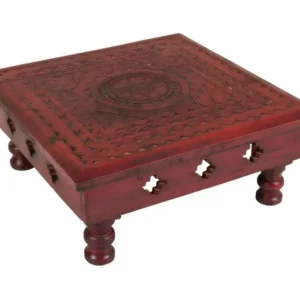 Plateforme réglable en hauteur Table basse en bois rouge 33x33x14h