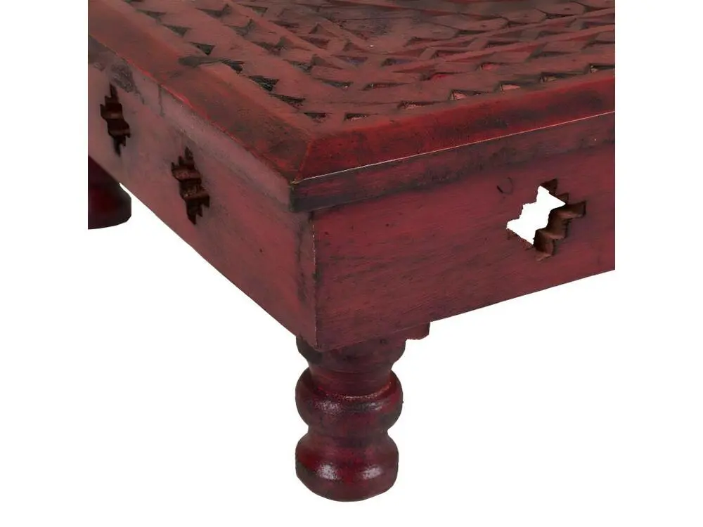 Plateforme réglable en hauteur Table basse en bois rouge 33x33x14h