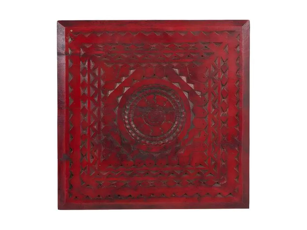 Plateforme réglable en hauteur Table basse en bois rouge 33x33x14h