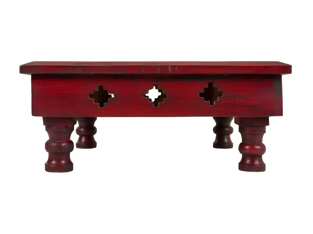 Plateforme réglable en hauteur Table basse en bois rouge 33x33x14h