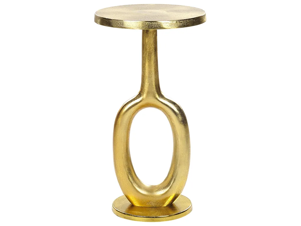 Plateforme réglable en hauteur Table d'appoint doré APITI
