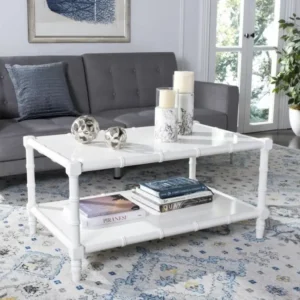 Surface de travail antidérapante Table d'appoint Blanc 91 X 37 X 48.26 cm - Yvonne