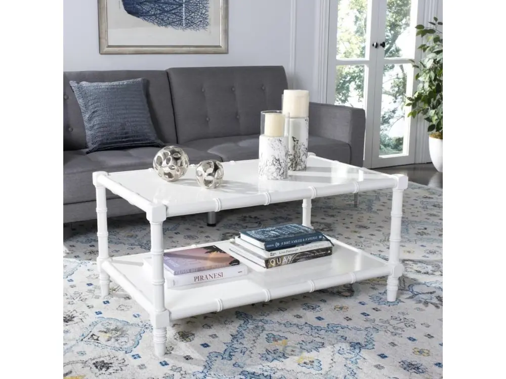 Surface de travail antidérapante Table d'appoint Blanc 91 X 37 X 48.26 cm - Yvonne