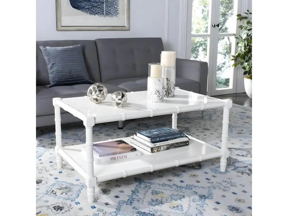 Surface de travail antidérapante Table d'appoint Blanc 91 X 37 X 48.26 cm - Yvonne