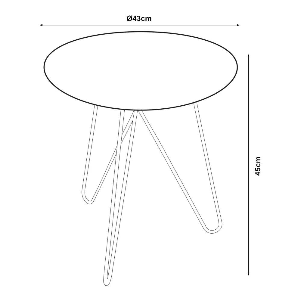 Table avec passe-câbles Table d'appoint 45 x 43 cm métal bleu 03_0010936