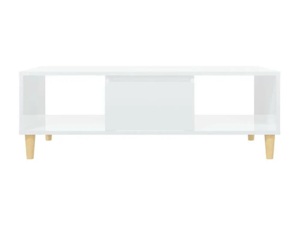 Table basse Blanc brillant 103,5x60x35 2