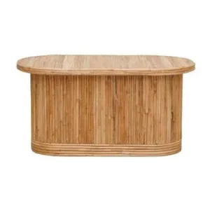 Table basse en rotin manifeste Barbade Chehoma - 91cm avec Plateau en Stratifié