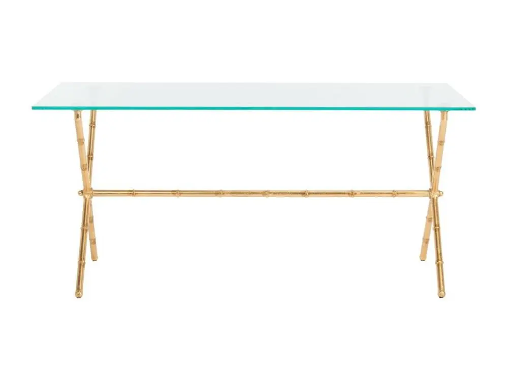 Table d'appoint Or et diaphane 53 X 95 X 43.18 cm - Felicie