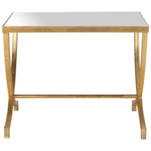 Table d'appoint Or et miroir 46 X 56 X 44.45 cm - Mattye pour espace limité