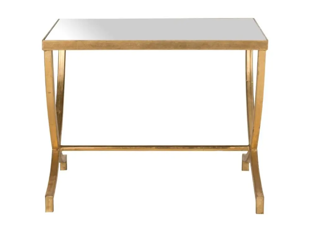 Table d'appoint Or et miroir 46 X 56 X 44.45 cm - Mattye pour espace limité