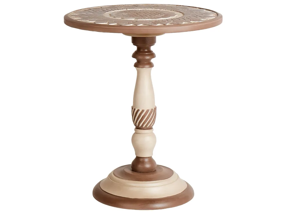 Table d'appoint en bois noir de manguier EULO avec revêtement résistant aux taches