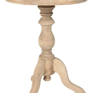 Table d’appoint ronde en bois de mindi massif 64 × 50 cm 10_0009137