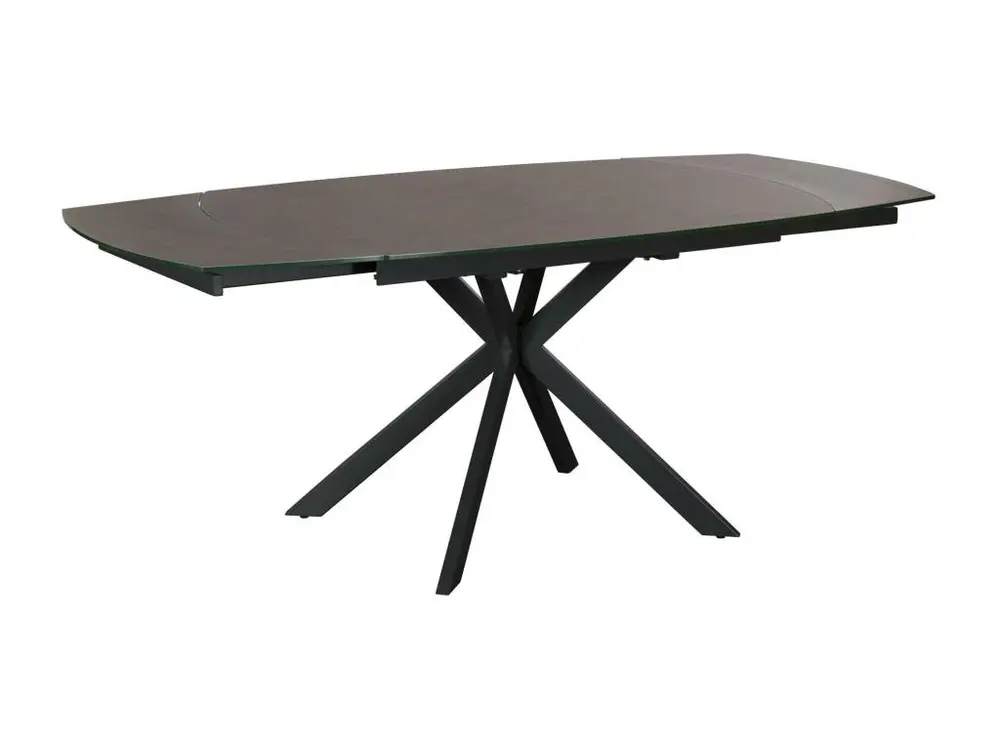 Table extensible verre gris manifeste pied mikado 140-200 cm OTTAWA