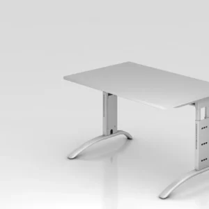 Bureau Hammerbacher pied C 120x80cm gris hauteur de travail 65 - 85 cm VFS12/5/S se procurer à bas prix