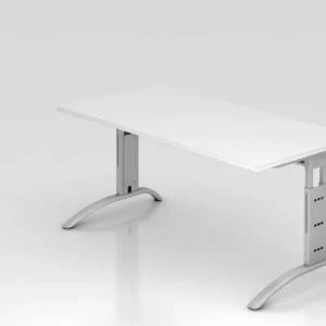 Bureau Hammerbacher pied C 160x80cm blanc hauteur de travail 65 - 85 cm VFS16/W/S commander à bas prix