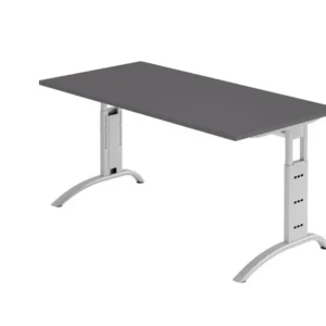 Bureau Hammerbacher pied C 160x80cm graphite VFS16/G/S choisir à bas prix