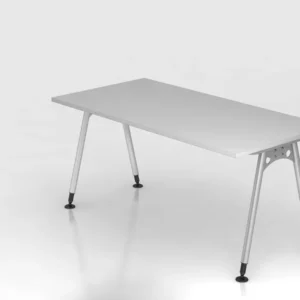 Bureau Hammerbacher pied 160x80cm gris forme rectangulaire VAS16/5/S commander à bas prix