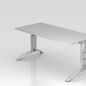 Bureau Hammerbacher pied C 160x80cm gris hauteur de travail 65 - 85 cm VFS16/5/S magasiner à bas prix
