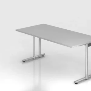 Bureau Hammerbacher pied C 160x80cm gris/argent hauteur de travail 72 cm VNS16/5/S se procurer à bas prix