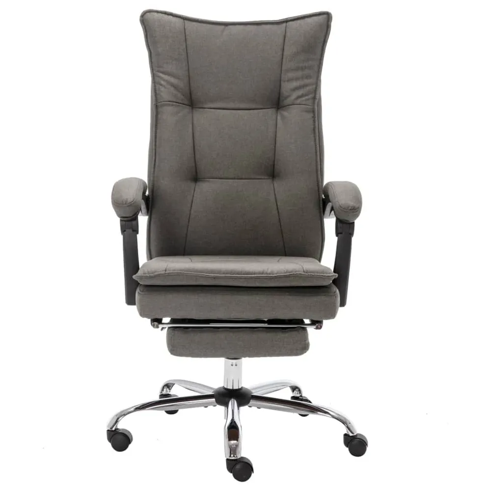 Chaise fauteuil siège de bureau informatique étude tissu gris 02_0024028