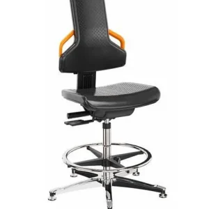 Chaise de travail Dauphin ESD PU piètement aluminium patins repose-pieds 266936 commander à bas prix