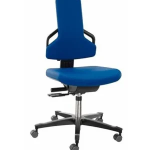 Chaise de travail Dauphin Premium tissu d'ameublement bleu 266-917 se fournir à bas prix