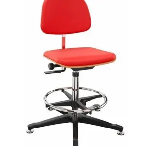 Chaise de travail Dauphin tapissée de rouge patins repose-pieds 266903 se procurer à bas prix