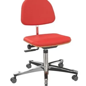 Chaise de travail Dauphin tapissée en rouge piètement en aluminium 266902 choisir à bas prix