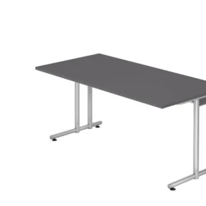 Hammerbacher bureau base C 160x80cm graphite/argent VNS16/G/S magasiner à bas prix